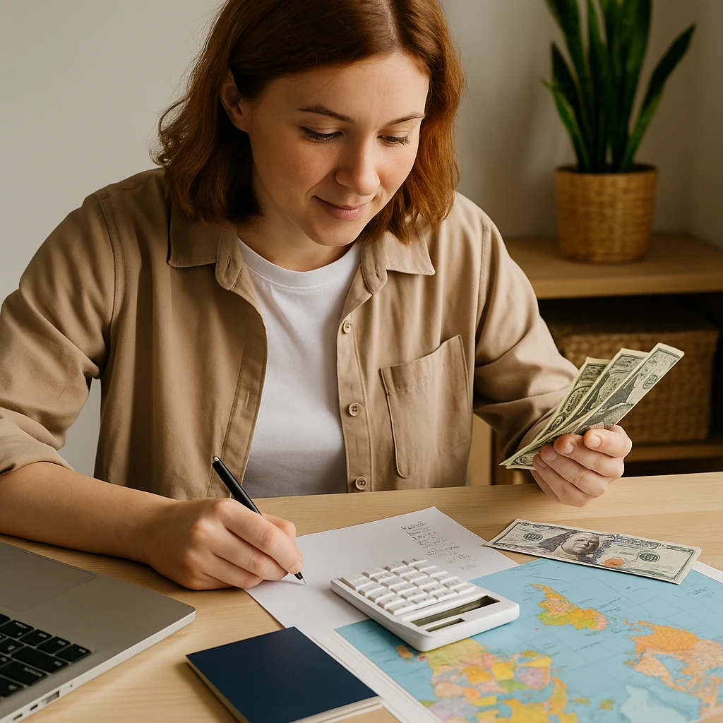 Student budgeting for overseas education expenses