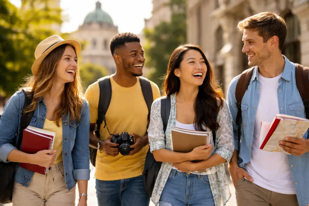 Students experiencing their short-term study program abroad