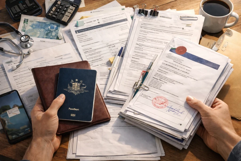 Preparing documents for Immigration officers